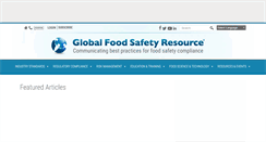 Desktop Screenshot of globalfoodsafetyresource.com